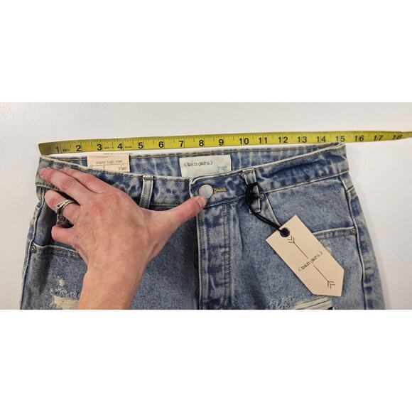 NWT Banjara 7 / 27 juniors distressed grunge denim jeans shorts super high rise - Picture 7 of 7